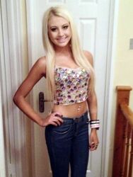 platinum-blonde teenager phat ass white girl. Photo #2