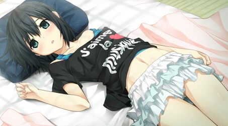 anime girl in bed. Photo #1